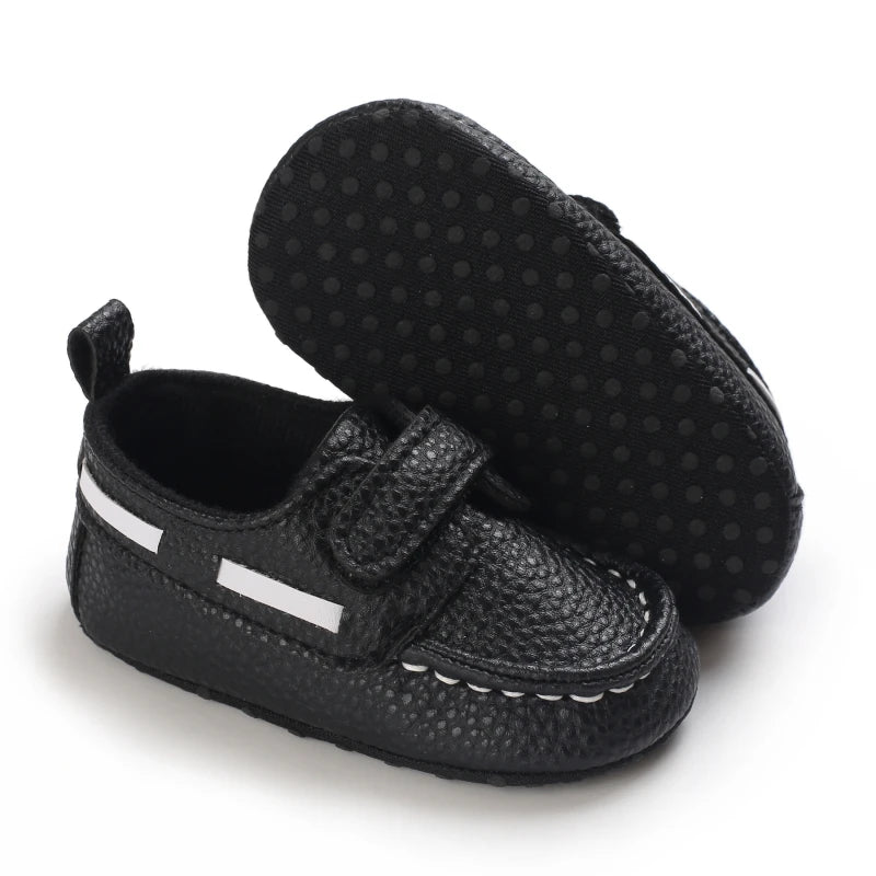Baby Christening Shoes (0–18M) – PU Leather Moccasins for Boys & Girls