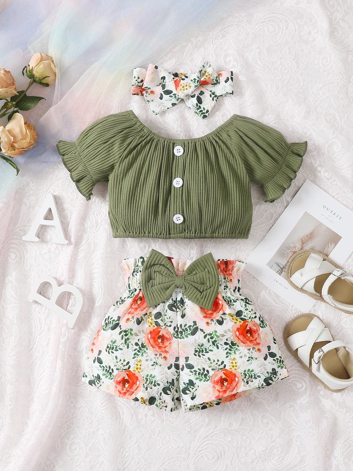 Cute Baby Girl Summer Outfit (0–2Y)