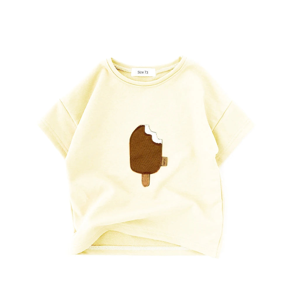 Baby Oversize Short Sleeve T-Shirt, Soft Cotton Pullover