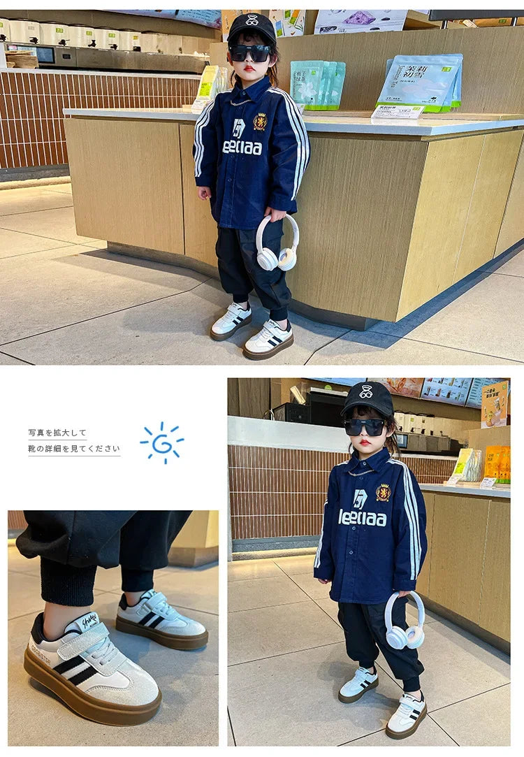 Kids Casual Sneakers – Breathable Anti-Skid Slip-On Shoes
