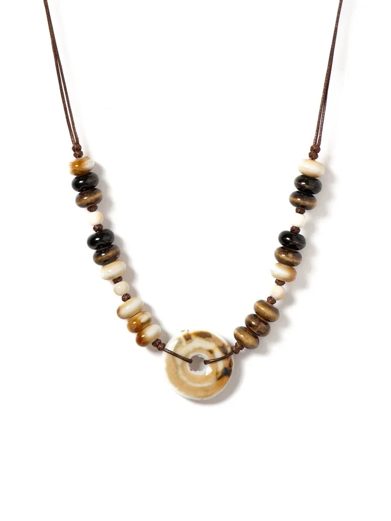 Handmade Ceramic Necklace for Men