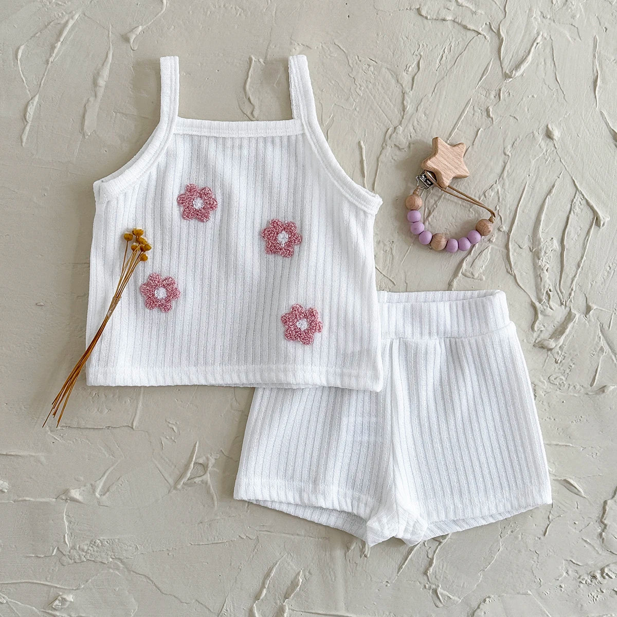 2PCS Baby Girl Summer Set – T-shirt & Shorts