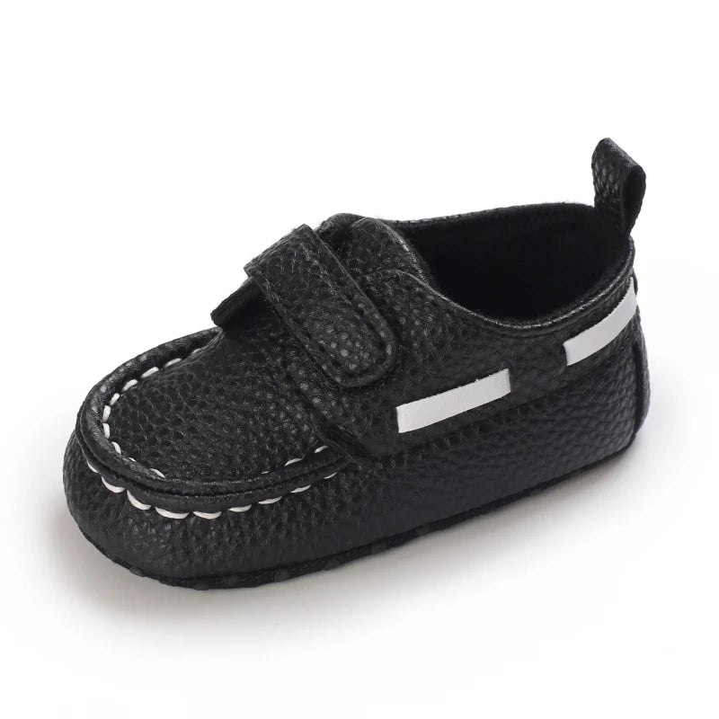Baby Christening Shoes (0–18M) – PU Leather Moccasins for Boys & Girls