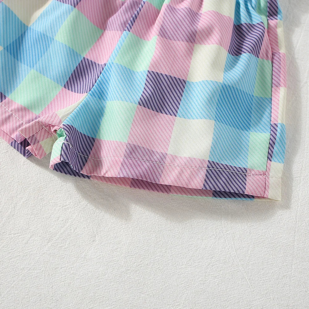 Baby Girl Summer Strap Shorts Set