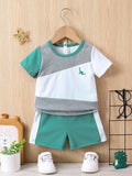 2-Piece Baby Boy Summer Outfit, 0-24M, Short Sleeve & Shorts