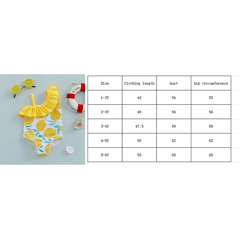 1-6Years Girls Summer Swimsuit