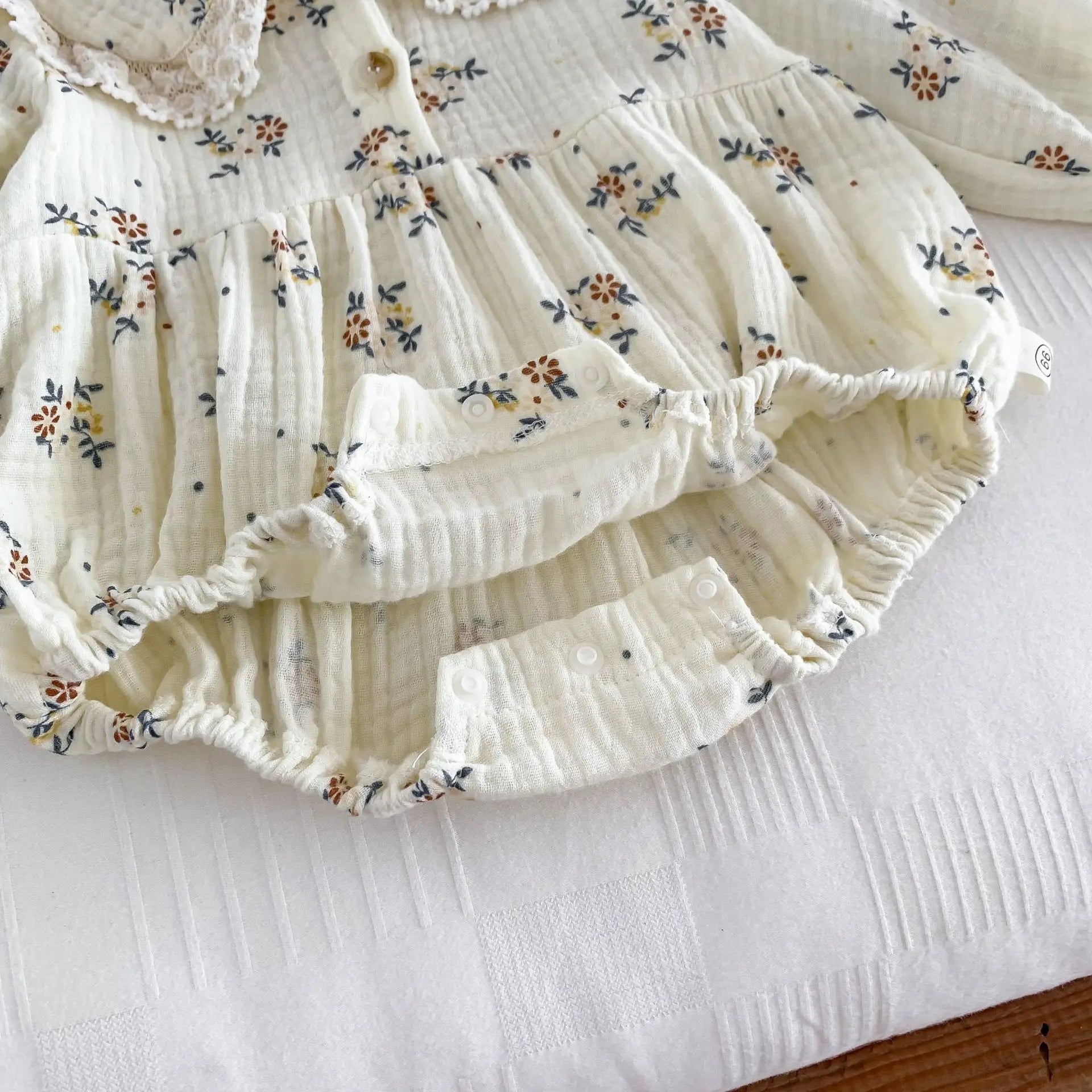 Newborn Baby Girl Romper & Hat, Spring 2PCS Outfit