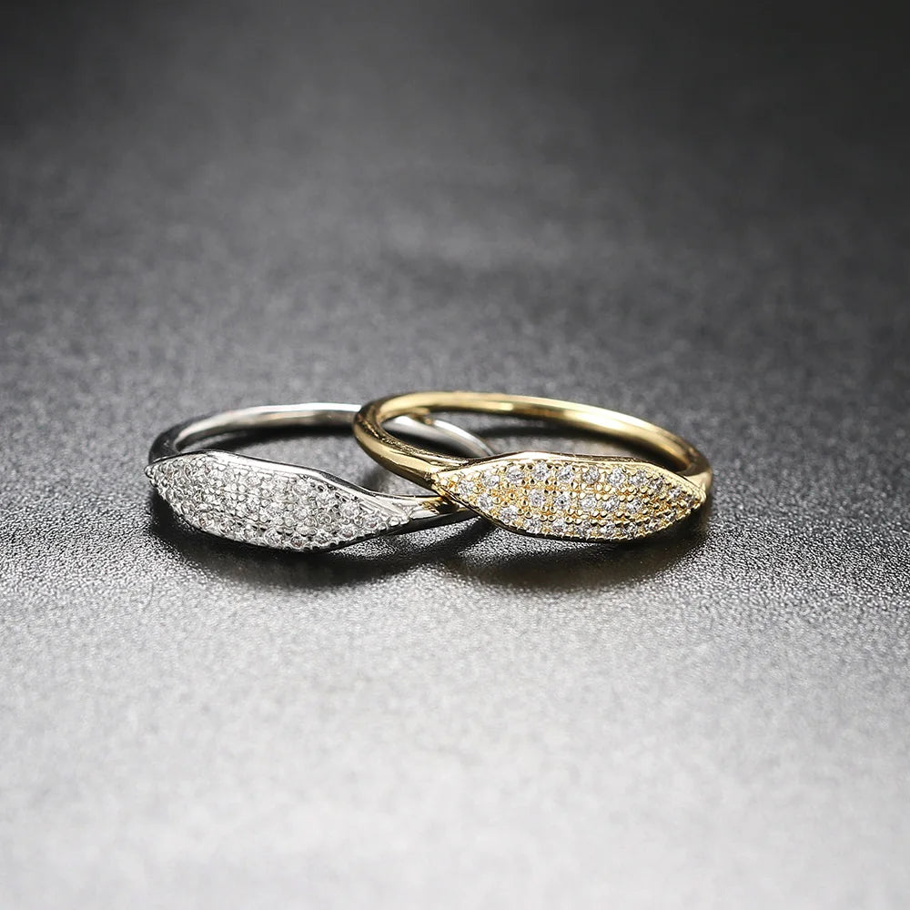 Dainty Zircon Gold Crystal Ring
