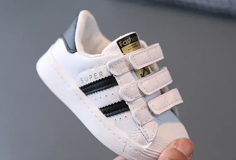 Kids White Sneakers – Breathable Non-Slip Casual Shoes