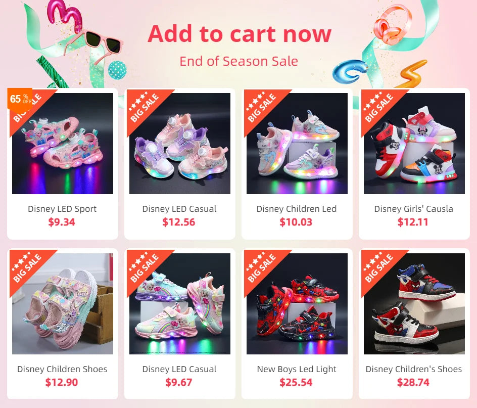 Girls Cartoon PU Sneakers – Anti-Slip Pink Casual Shoes (26–37)