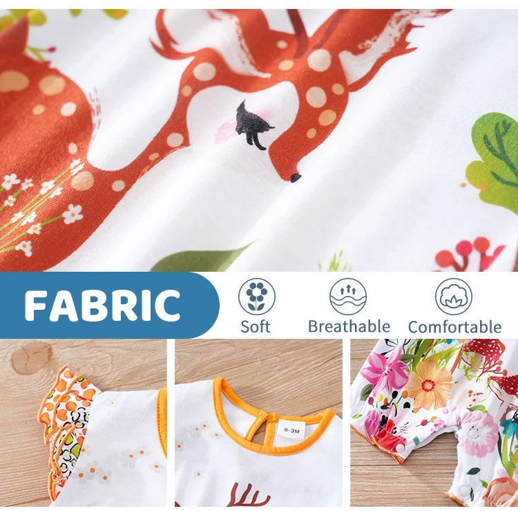 0-18 Flying Sleeve Baby Jumpsuit