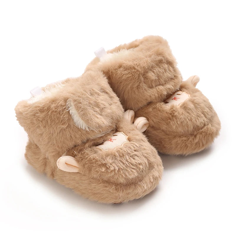 Winter 0-1 Year Old Baby Boots Warm and Cute Soft Soled Shoes