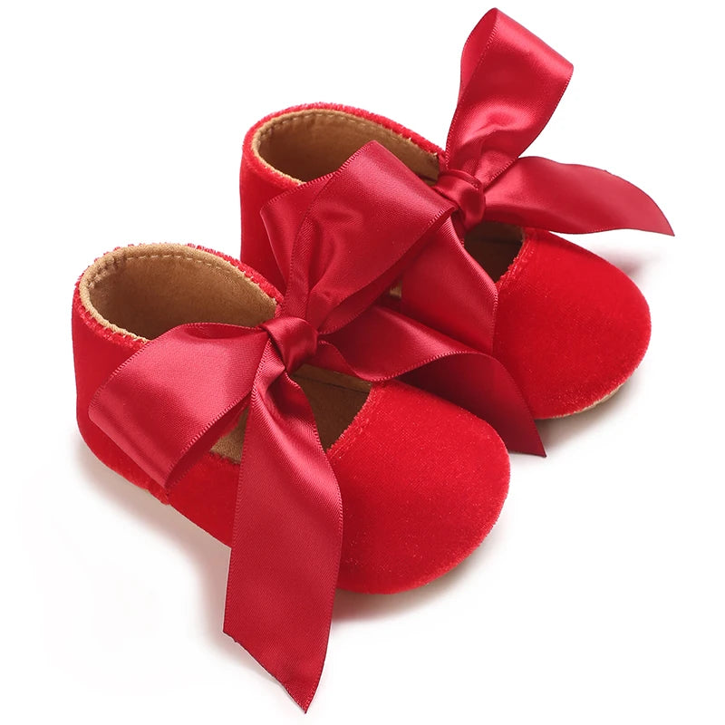 Baby Girls’ First-Step Shoes – Non-Slip Soft Sole Princess Sneakers