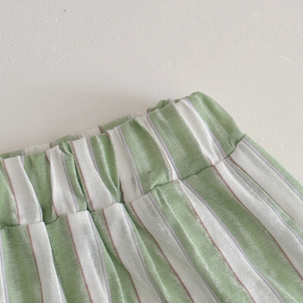 Striped Shirt & Shorts Girls  0-3Y - 2Pcs