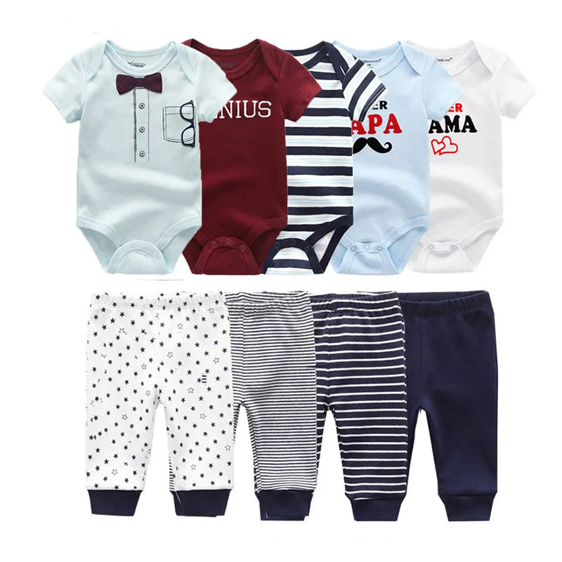 9 Pcs Unisex Newborn Clothing Sets