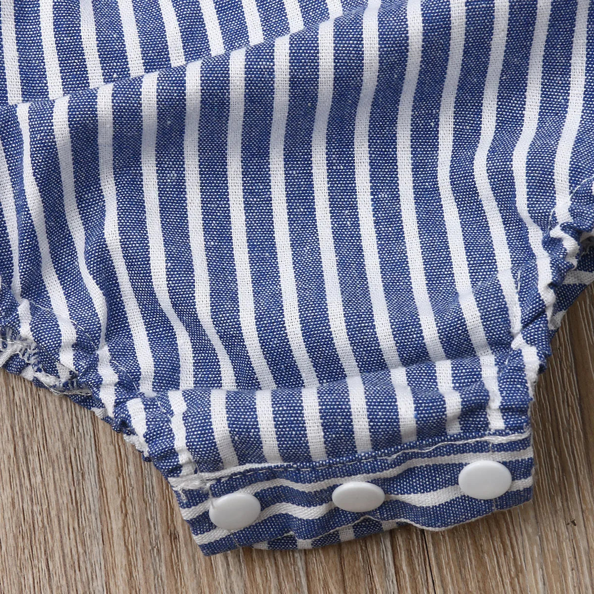 Baby Girl Summer Stripe Romper Set with Headband