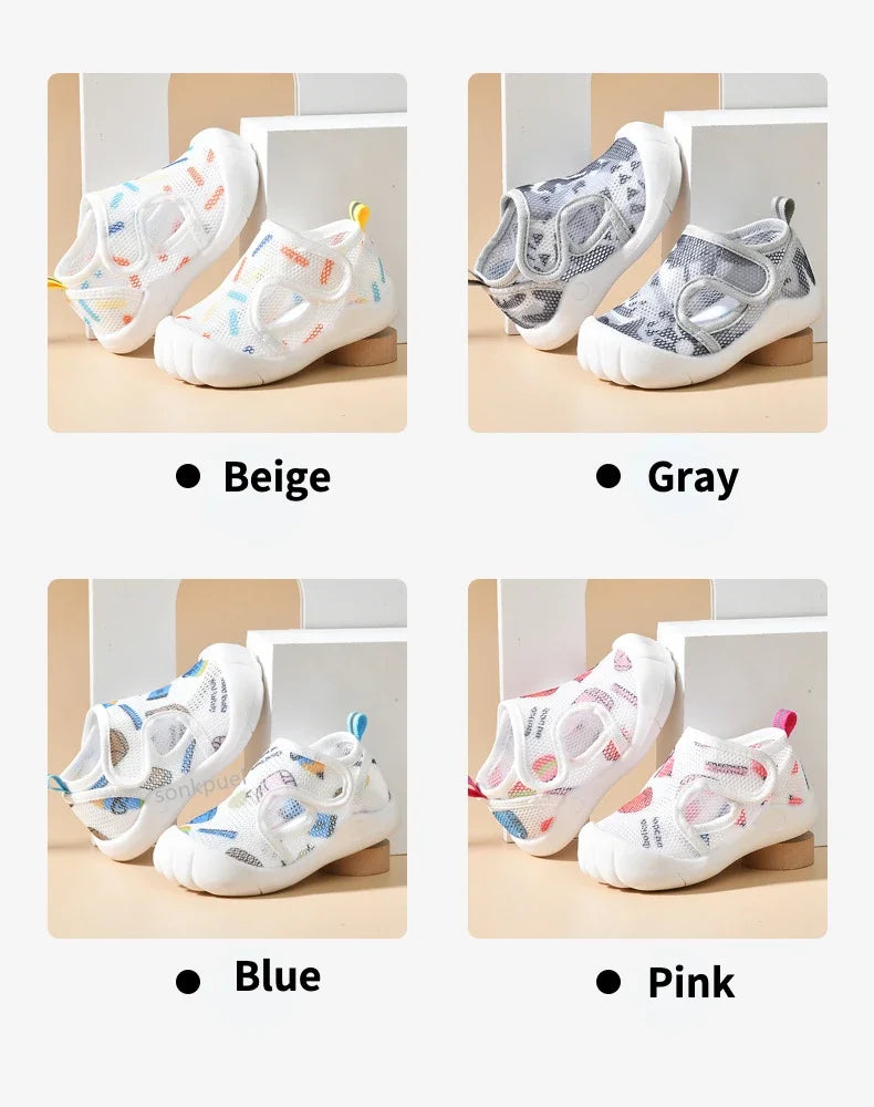 Kids Summer Air Mesh Sandals (1–4T) – Lightweight Non-Slip First Walkers