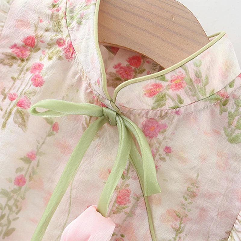 Cute Baby Girl Chinese Style Dress – Summer (0–2Y)