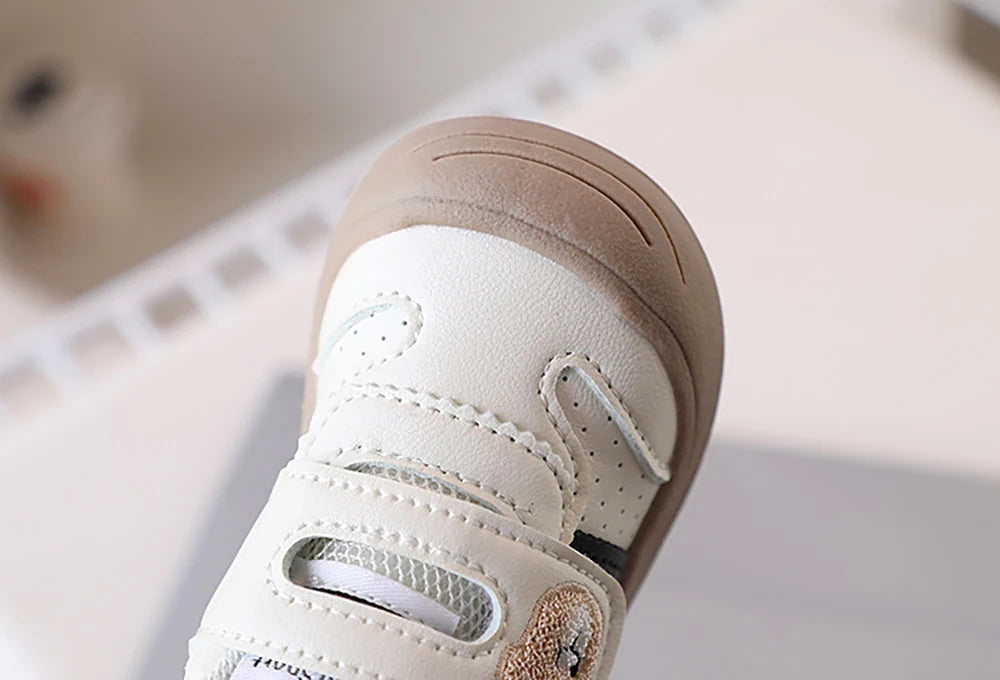 Kids PU Leather Sneakers – Soft-Soled First-Step Toddler Shoes