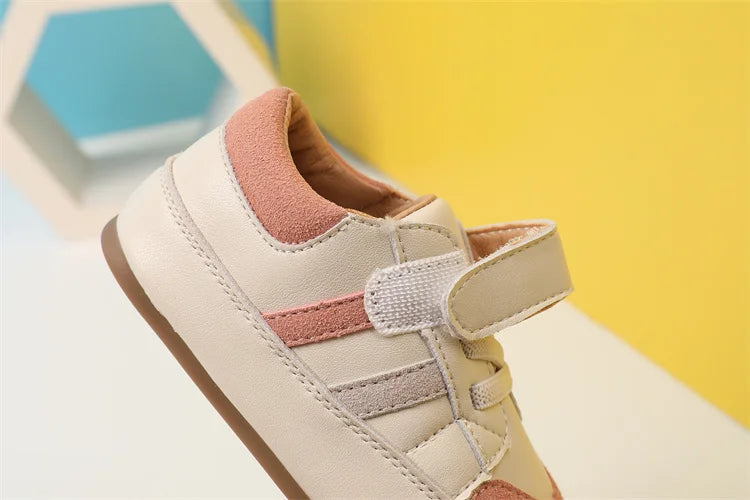 Baby & Toddler Leather Sneakers (0–5Y) – Soft Sole Outdoor Shoes