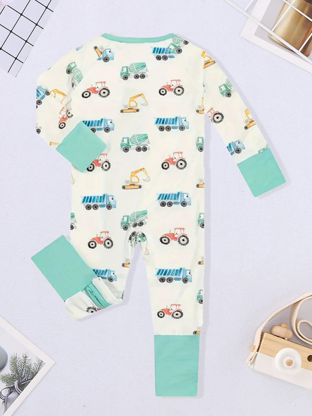 Baby Boys Bear Romper – Long Sleeve (0–12M)