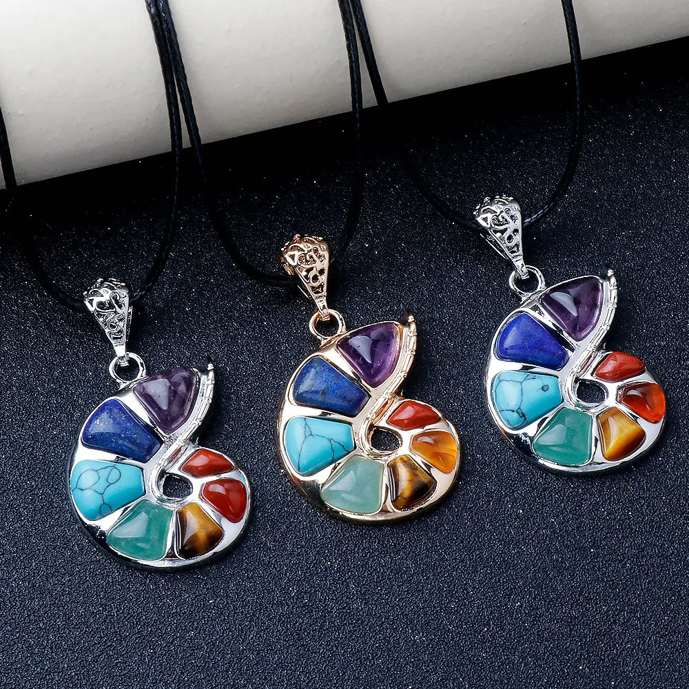1PC Natural Stone Necklace 12x55mm