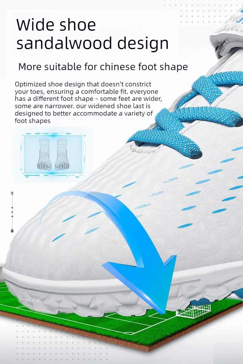 Kids’ Soccer Cleats – Hook & Loop Football Shoes