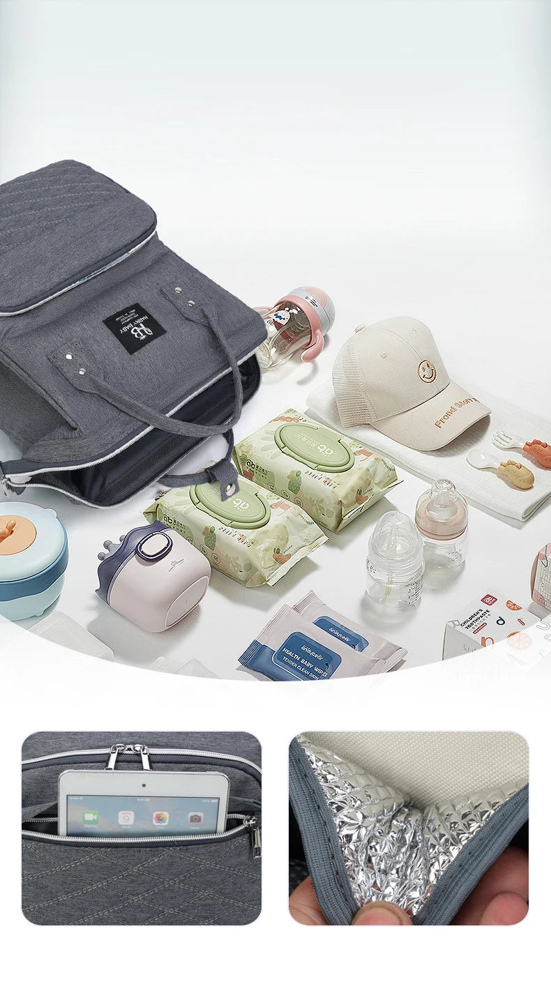 Maternity Diaper Backpack with USB Charging Port