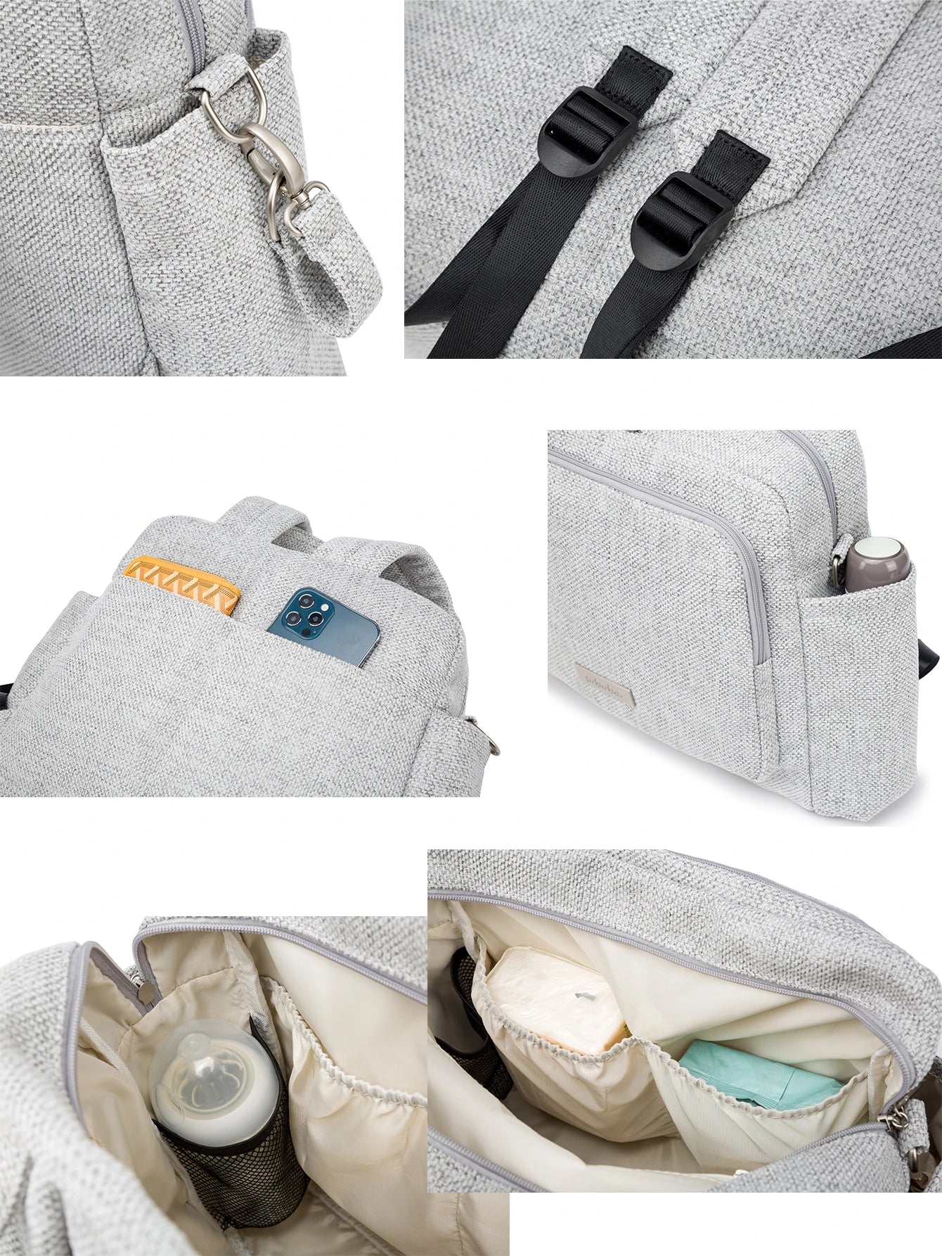 Soboba Diaper Bag for Mother – Waterproof, Large Capacity Polyester Travel Backpack