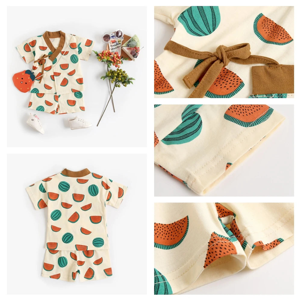 Cute Printing Cotton Baby Boys Girls Clothes