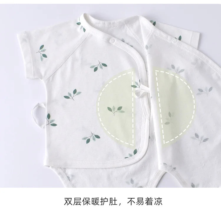 Cute Newborn Baby Short Sleeved Triangle Jumpsuit