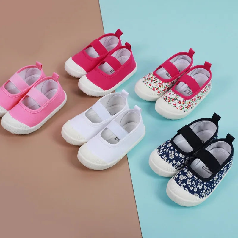 Kids’ Canvas Sneakers – Floral Casual Shoes