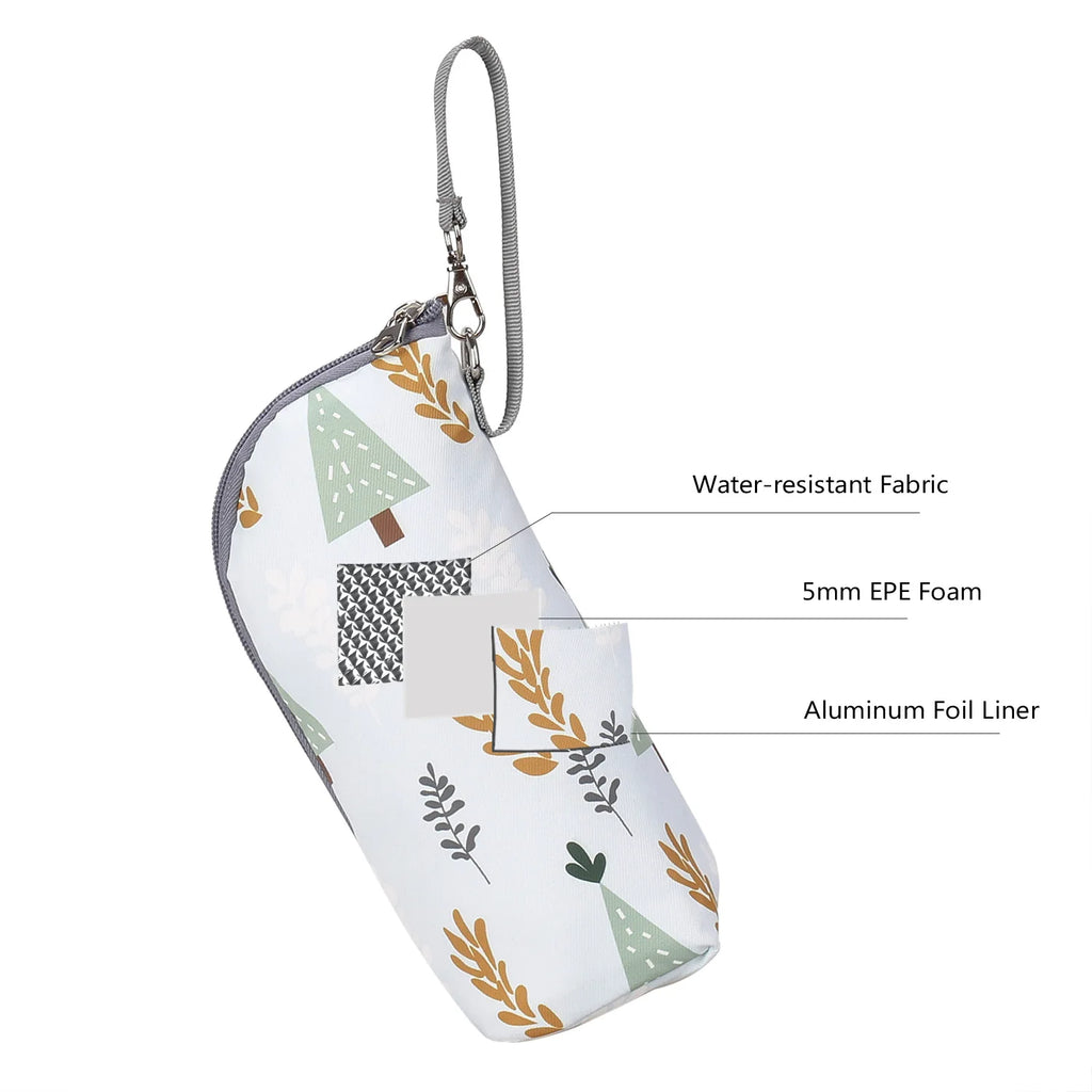 Portable Baby Feeding Bottle Bag – Aluminum Insulation, Stroller Hanging