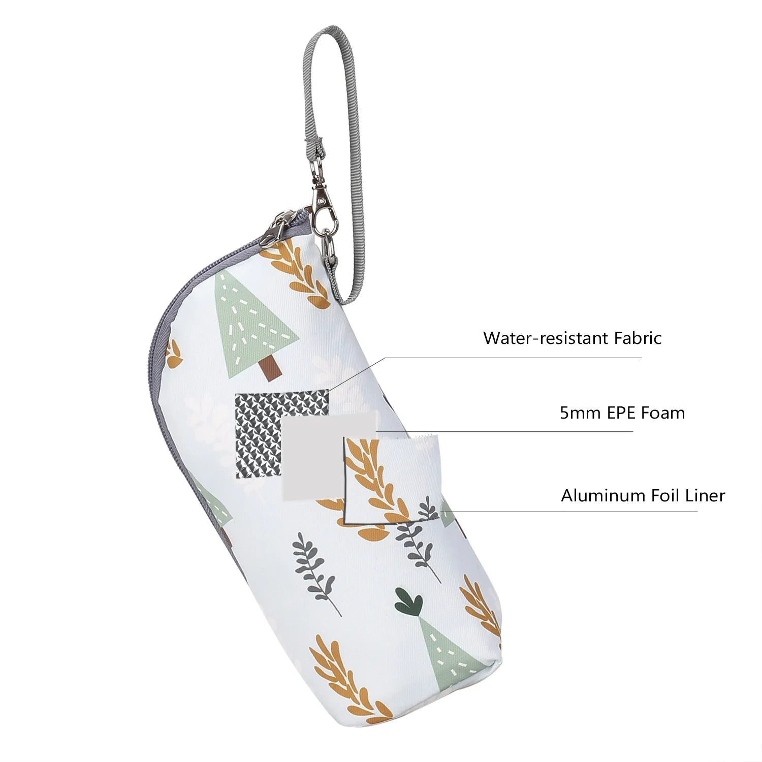 Portable Baby Feeding Bottle Bag – Aluminum Insulation, Stroller Hanging