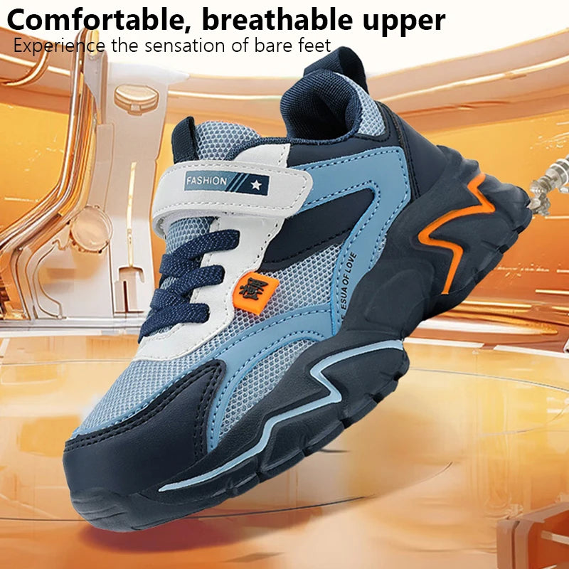 Kids Breathable Sneakers – Outdoor Casual & Sport Shoes (5–16 Years)