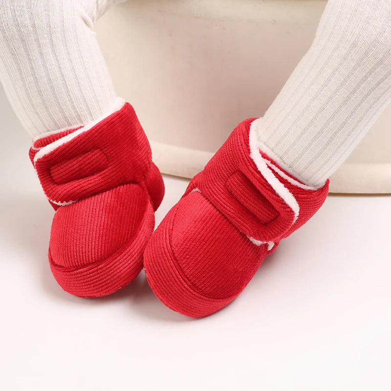 Baby Winter Snow Boots (0–18M) – Plush Soft Sole Toddler Shoes