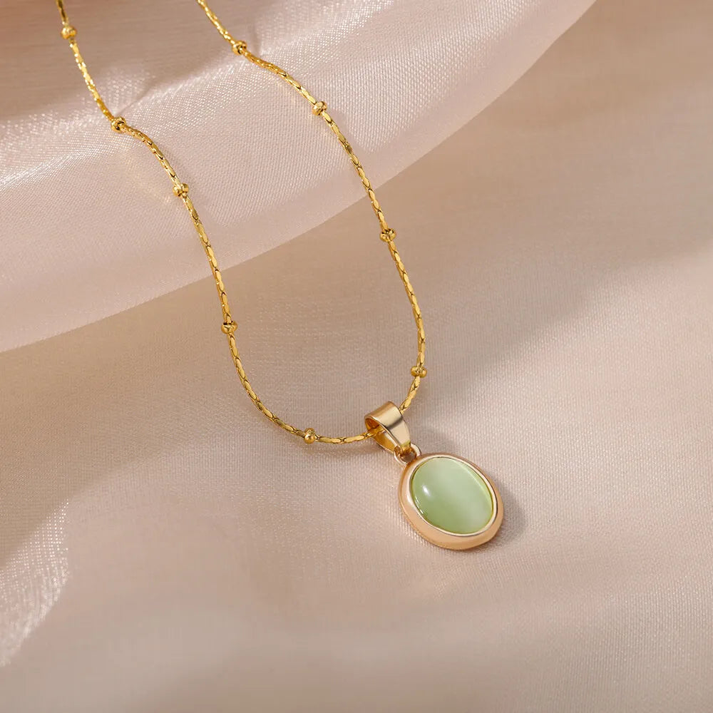 Opal Oval Necklace