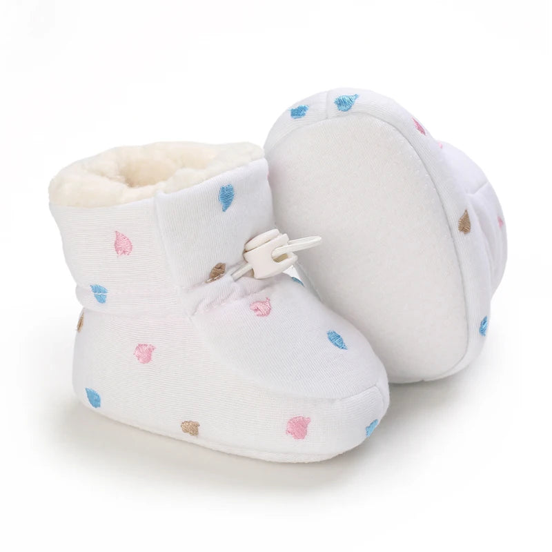 Baby Winter Snow Boots – Soft Sole Cotton First-Step Toddler Shoes