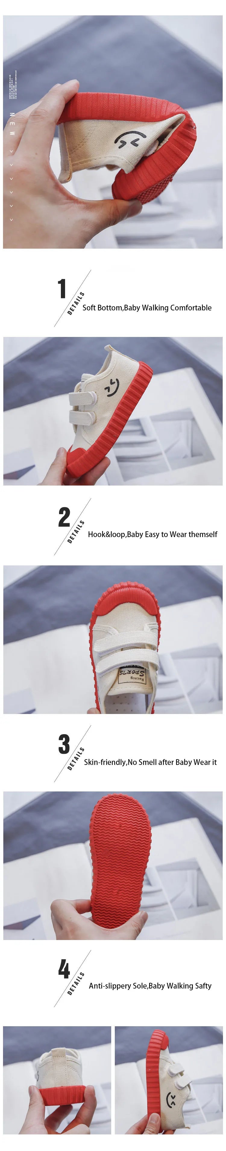 Kids’ Canvas Sneakers – Soft, Non-Slip Casual Shoes (1–9 Years)