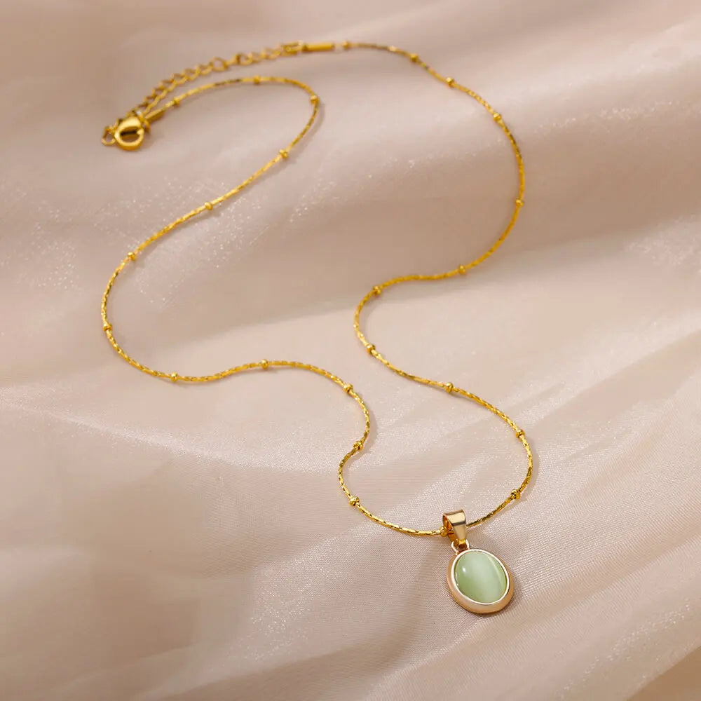 Opal Oval Necklace