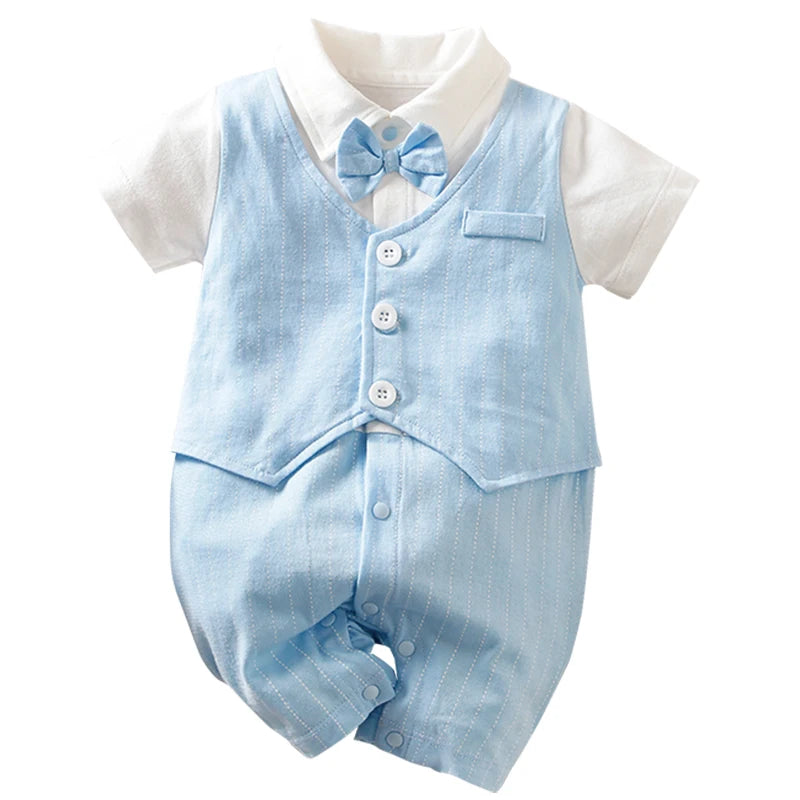 Baby Boy Gentleman Tie Jumpsuit (0-18M)
