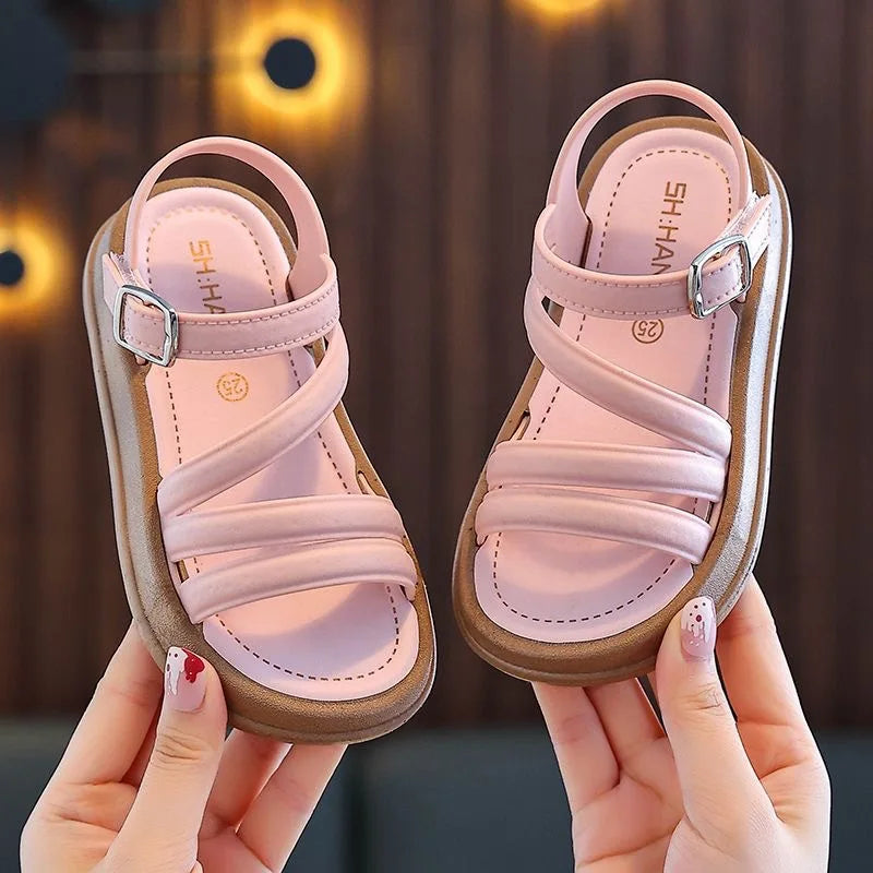 Girls’ Summer Sandals – Flat, Non-Slip Beach Shoes