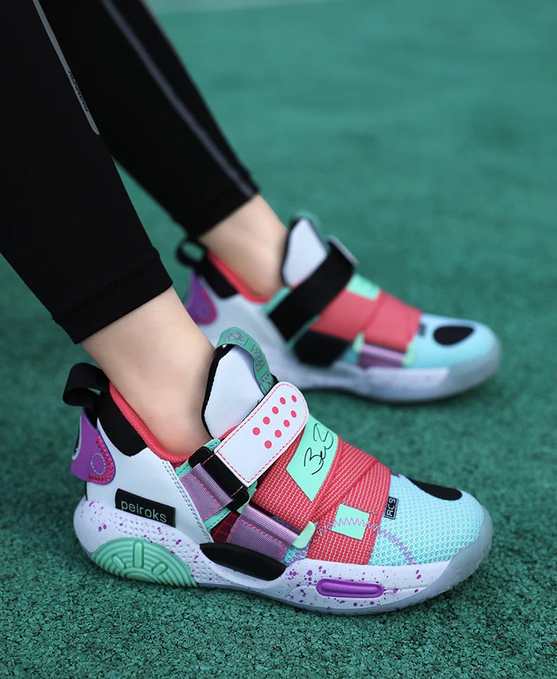 Kids’ Basketball Sneakers – Lightweight, Non-Slip Sports Shoes