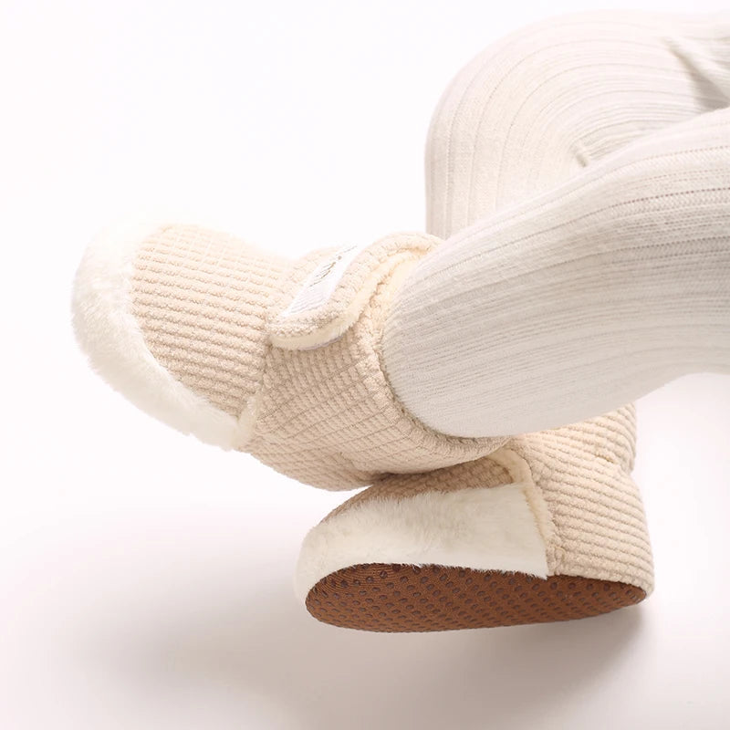 0-18M Apricot New Soft Winter Boots