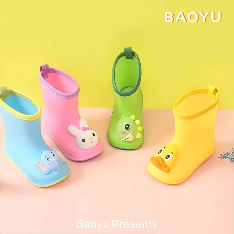 Kids’ Waterproof Rain Boots – Cartoon PVC Rubber Shoes