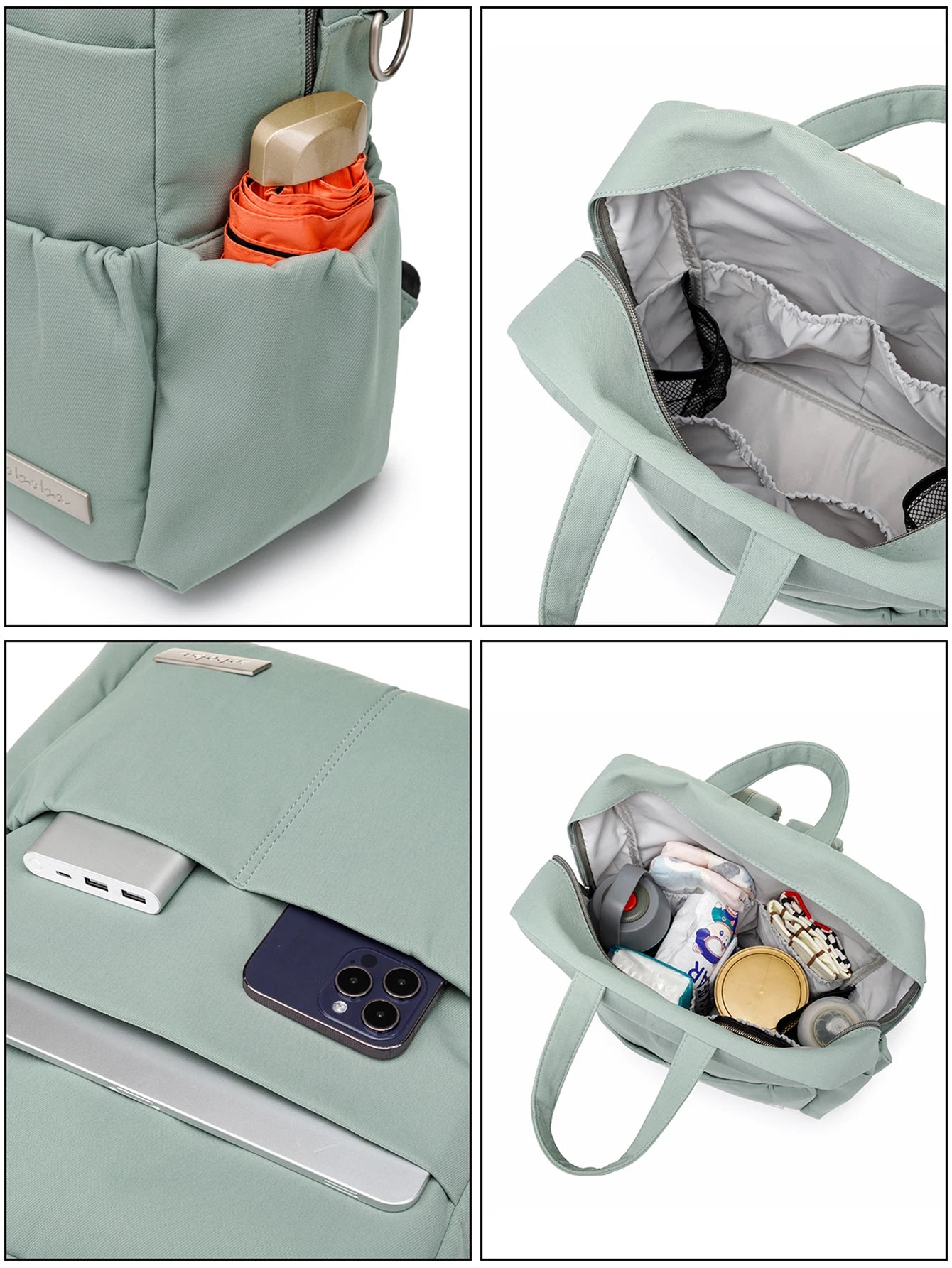 Soboba Waterproof Diaper Backpack – Large Capacity, Multi-Functional Mommy Bag for Travel & Outings