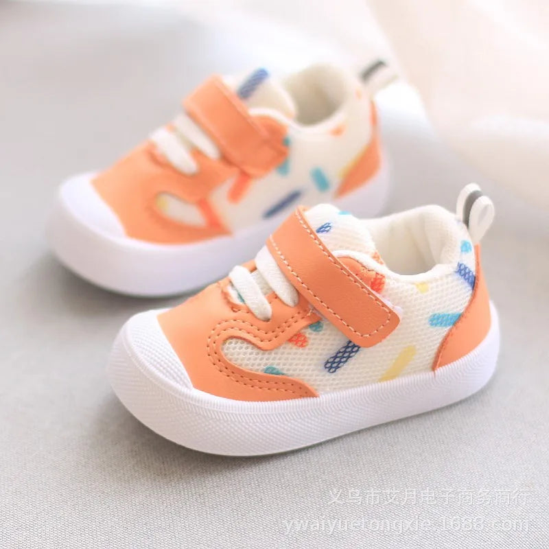 Kids’ Soft-Soled Sneakers – Casual Mesh Walking Shoes
