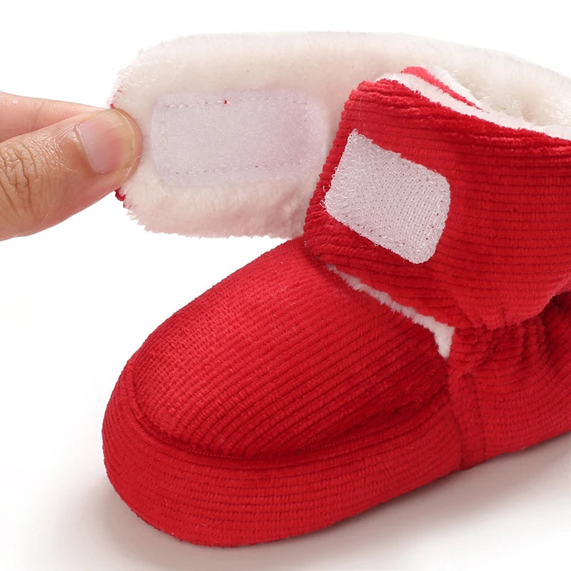 Baby Winter Snow Boots (0–18M) – Plush Soft Sole Toddler Shoes