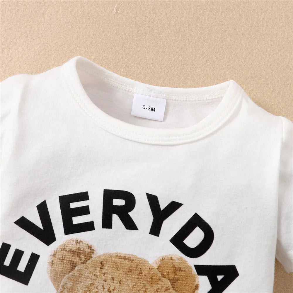 Baby Boy Summer Romper & Hat Set, Panda Print 2PCS