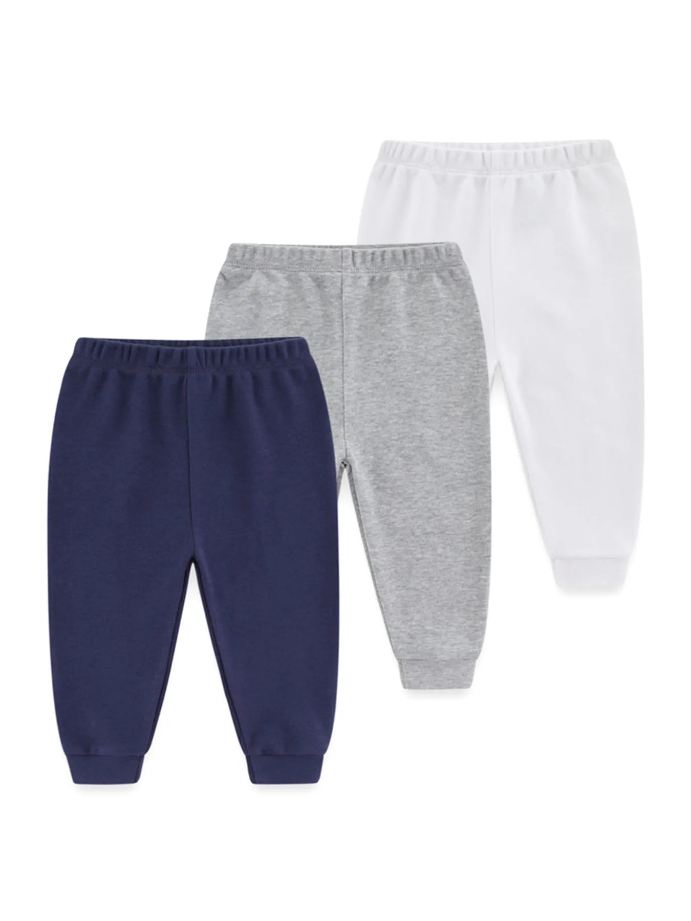 Baby 1–3PCS Cotton Pants, Solid Color Trousers for Infants